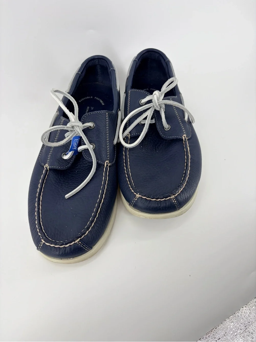 Rockport Men’s Leather Boat Shoes Dock Siders Navy Blue Sz 12M